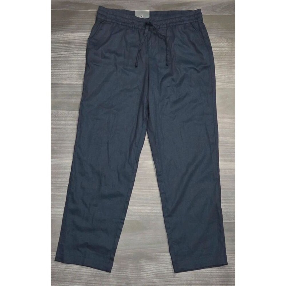 32 Degrees Ladies' Stretch Linen Blend Pant Navy Medium NWT